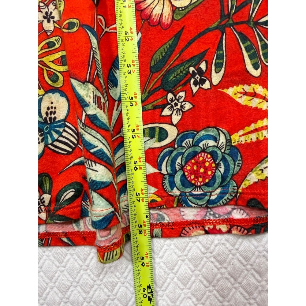 Soft Surroundings Red Floral Embroidered V-Neck Maxi Dress Pockets 1X 5EF18 - Picture 6 of 8
